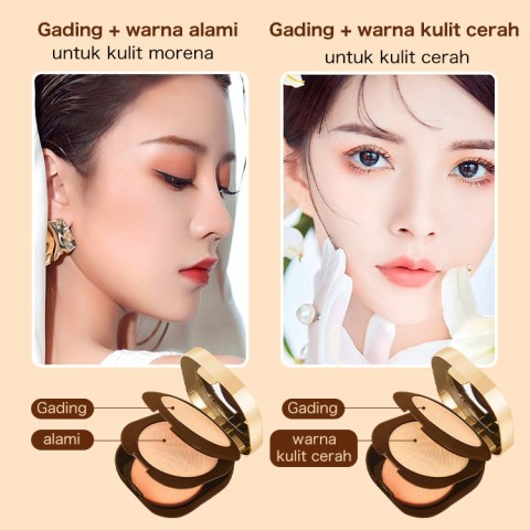 Bedak Pengontrol Minyak 2-in-1 Tahan Air dan Tahan Keringat