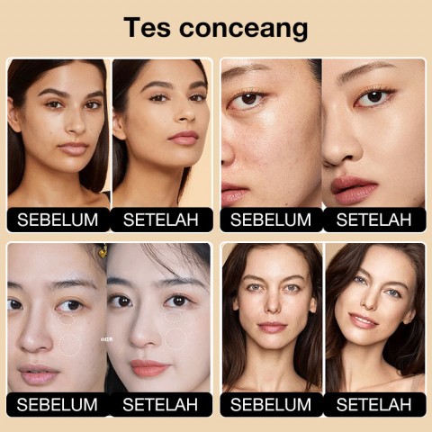 Aplikasi riasan Black Gold Square Bottle Foundation-3 detik