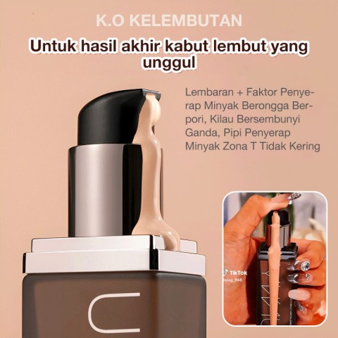 Aplikasi riasan Black Gold Square Bottle Foundation-3 detik