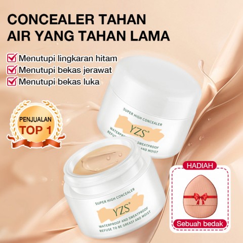 Korea Concealer tahan air tahan lama-Menutup lingkaran hitam, bekas jerawat, bekas luka-puff sebagai freebie
