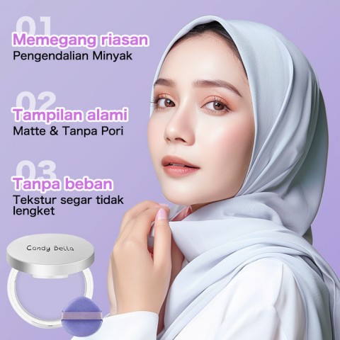 Bedak Padat Pengontrol Minyak Lavender