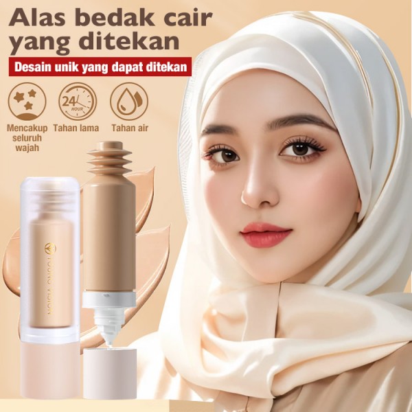 Alas bedak cair yang ditekan