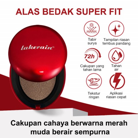 alas bedak bantalan udara cangkang merah