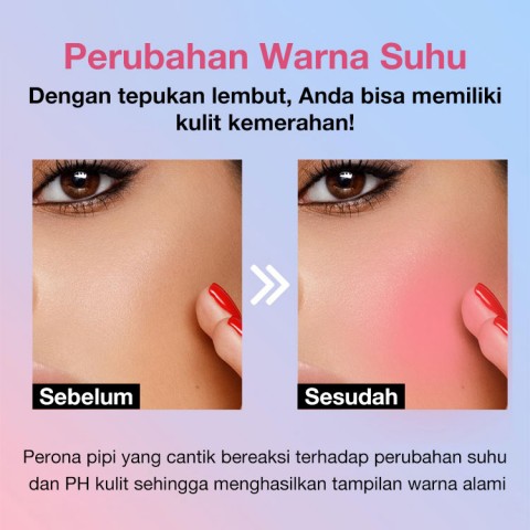 Alas bedak perona pipi yang mengubah suhu