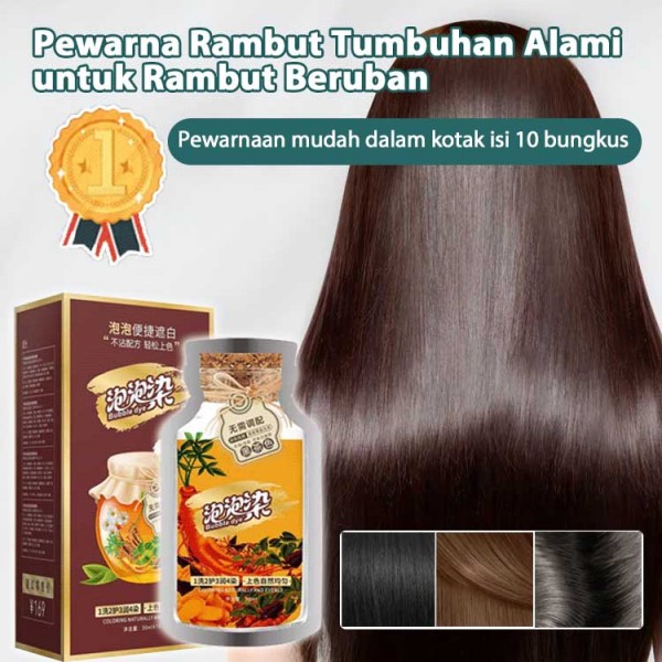 Pewarna rambut formula tumbuhan alami-Satu kotak berisi 10 buah