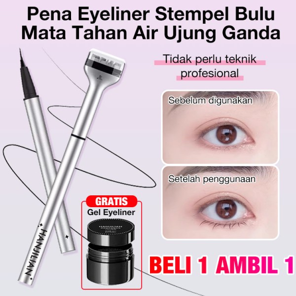 Pena Eyeliner Stempel Bulu Mata Tahan Ai..