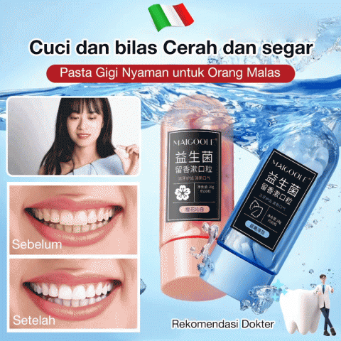 Tablet Pasta Gigi Padat Wangi Portabel