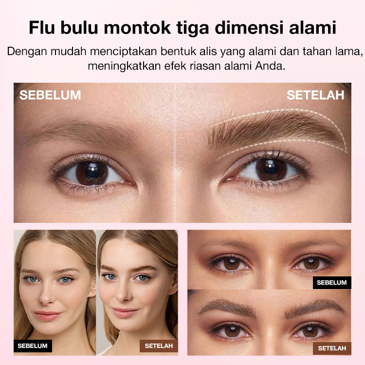 Yang kedua hanya 70rb - Populer di Korea - Kuas Alis dan Celupan 2 Dalam 1 - 3s dapatkan bentuk alis yang sempurna dan tampak alami. Cepat kering, tahan air dan tahan lama