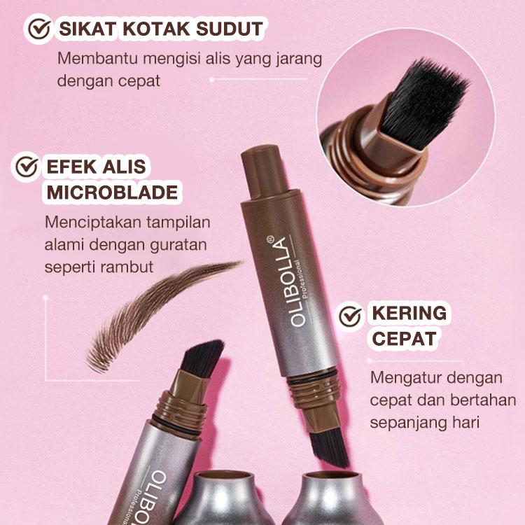 Yang kedua hanya 70rb - Populer di Korea - Kuas Alis dan Celupan 2 Dalam 1 - 3s dapatkan bentuk alis yang sempurna dan tampak alami. Cepat kering, tahan air dan tahan lama